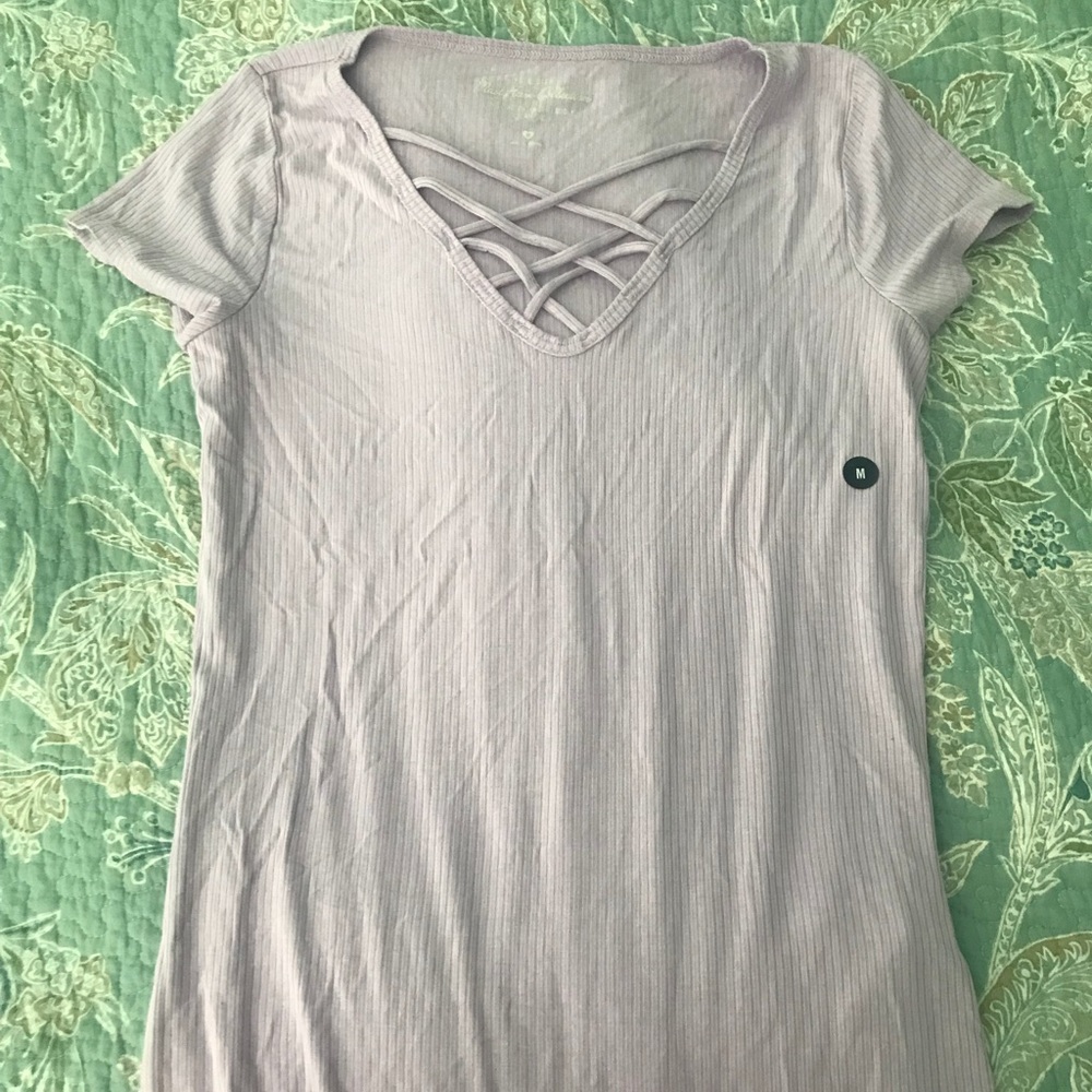 Lace up tee shirt